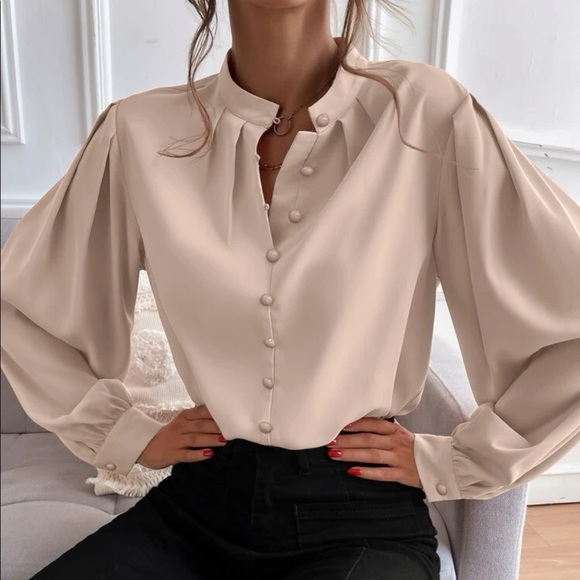 Luxurious satin bishop sleeve. Louse - Picture 3 of 15